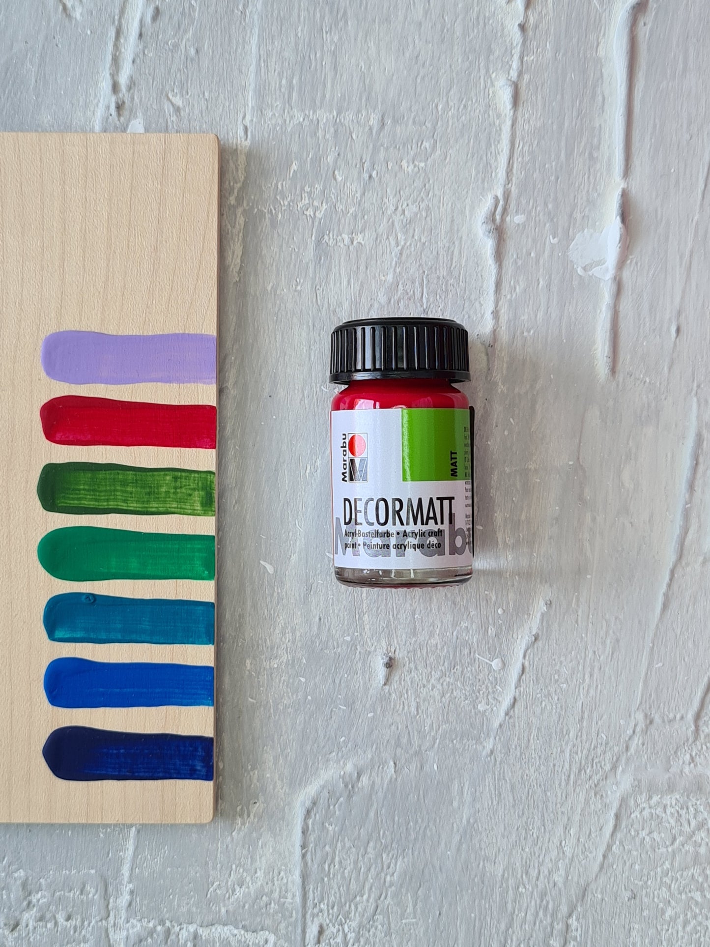 Kaminrot, Marabu Decormatt Acrylfarbe, Farbpalette