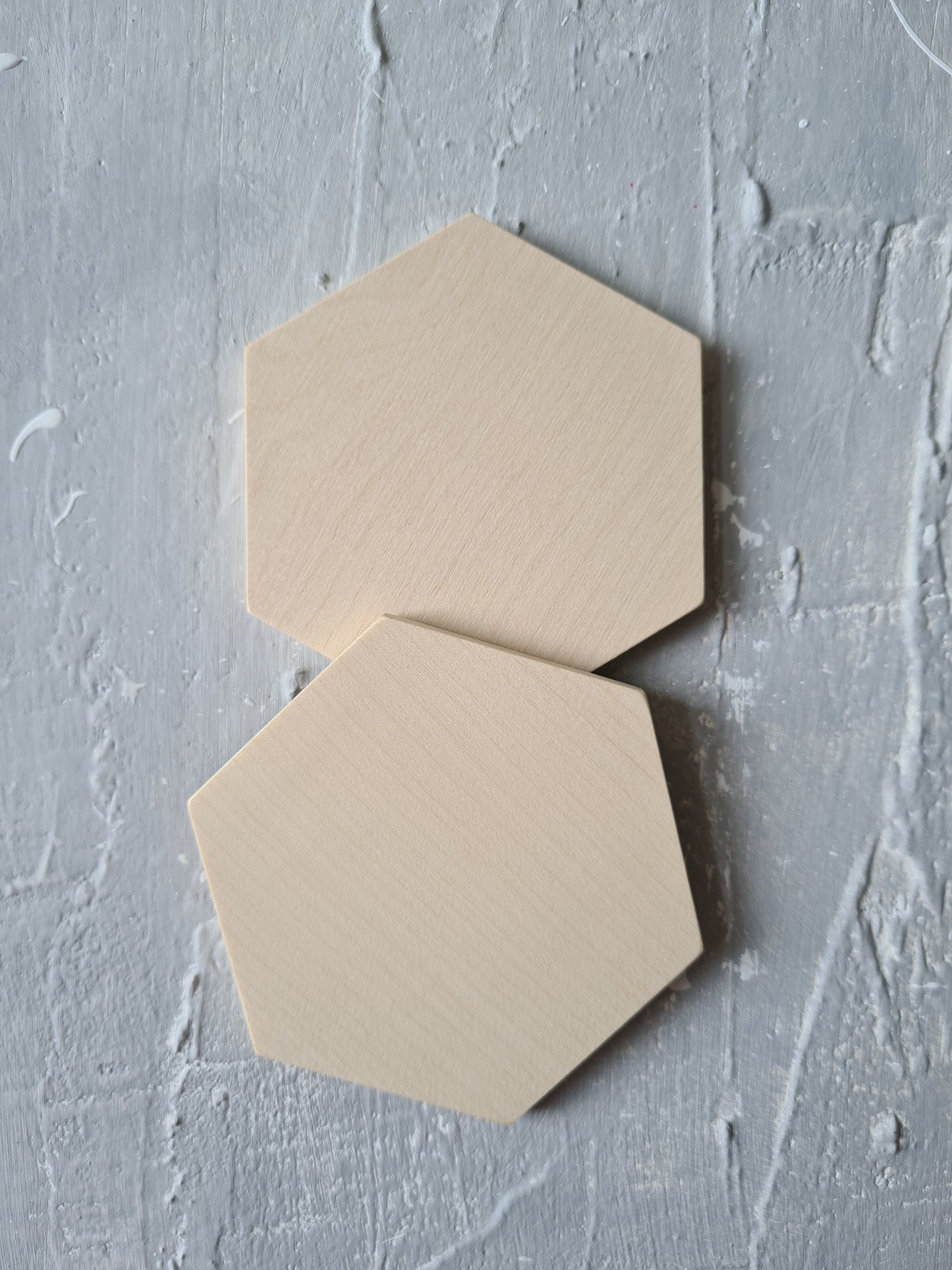 Zwei Untersetzer Hexagon