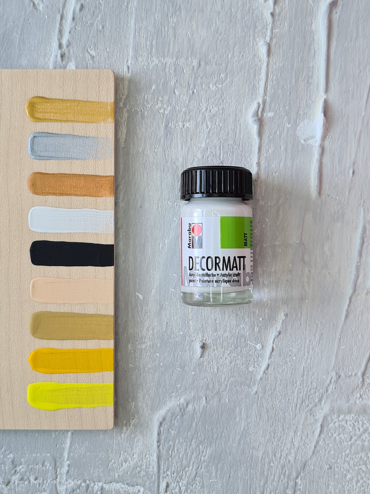 Weiß, Marabu Decormatt Acrylfarbe, Farbpalette