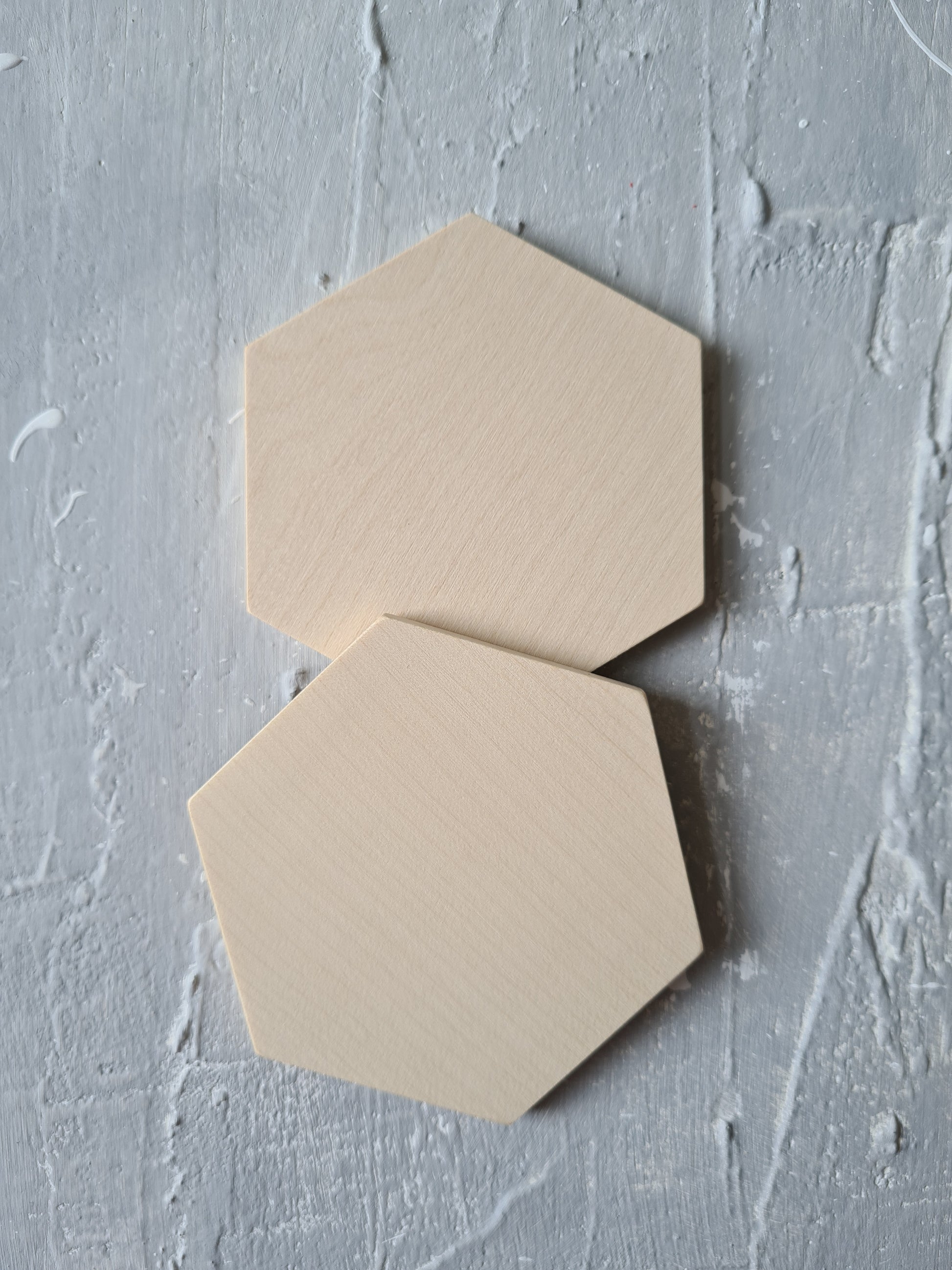 Zwei Untersetzer Hexagon