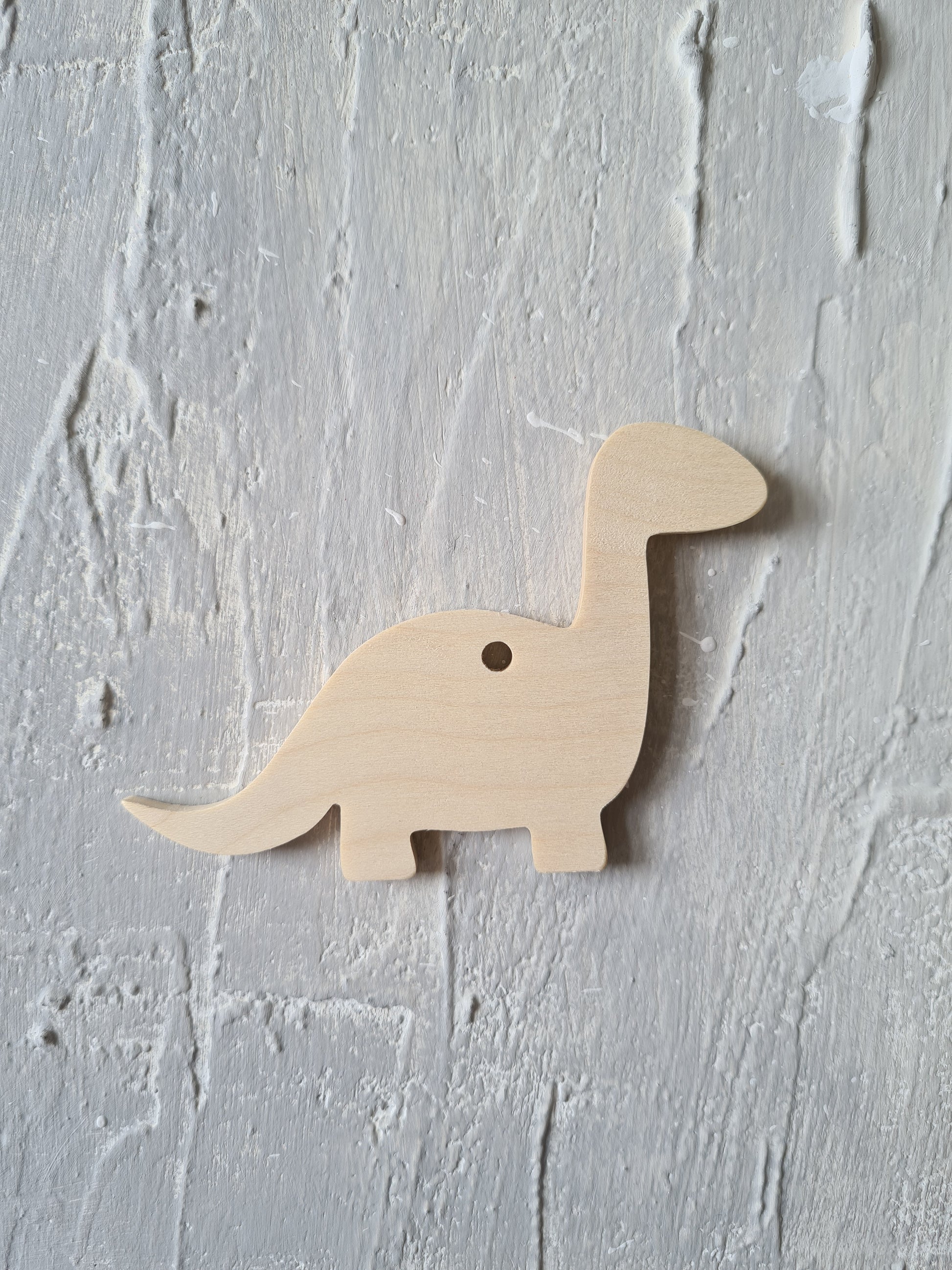 Dino-Anhänger aus Holz, Brontosaurus