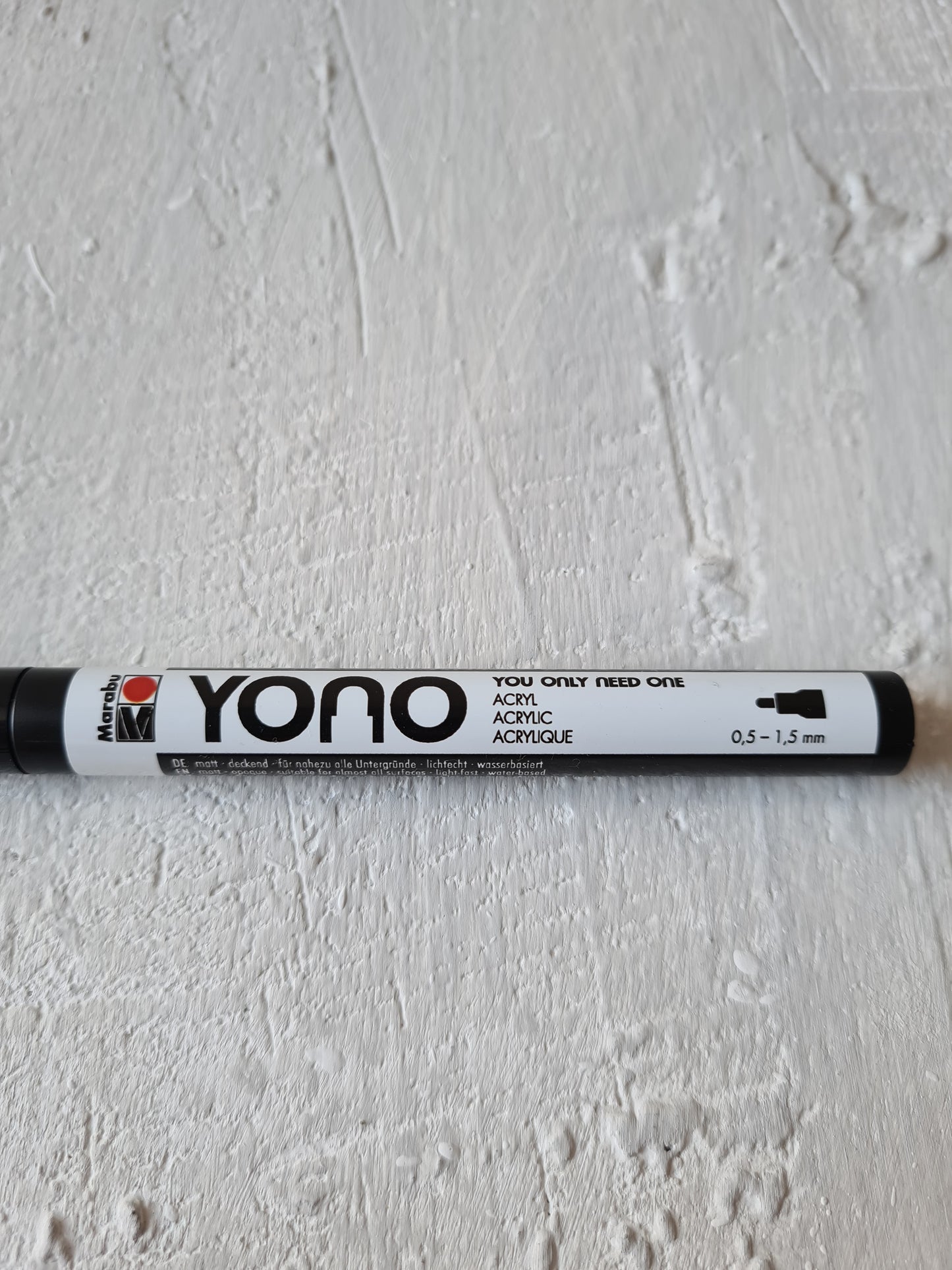 YONO Acrylmarker von Marabu, schwarz, 0,5-1,5mm, Details